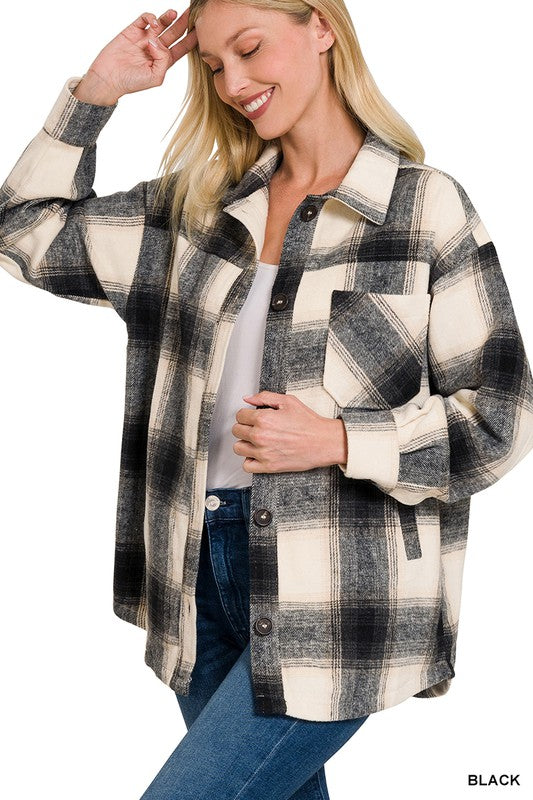 Plaid Longline Shacket