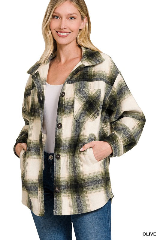 Plaid Longline Shacket