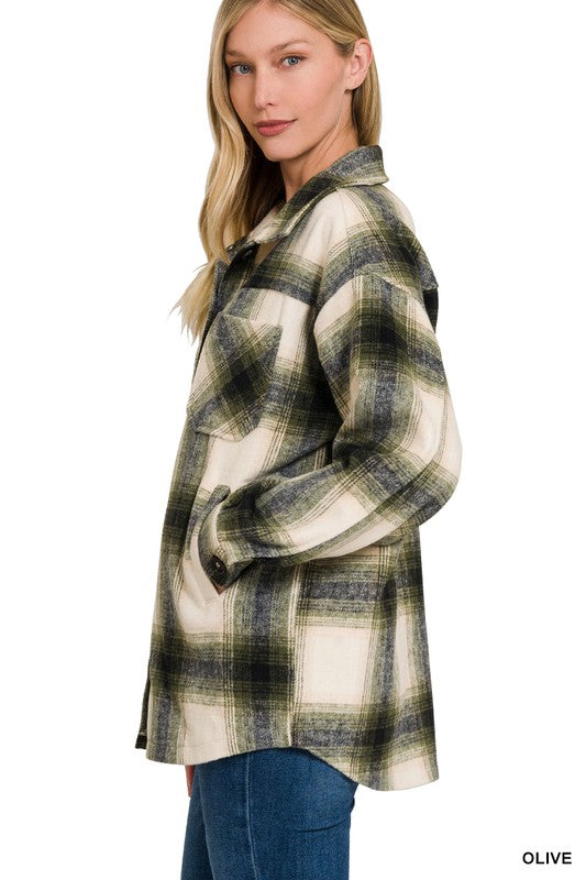 Plaid Longline Shacket