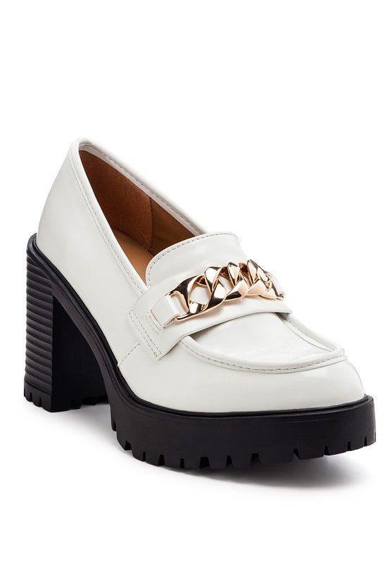 Block Heeled Chunky Loafers