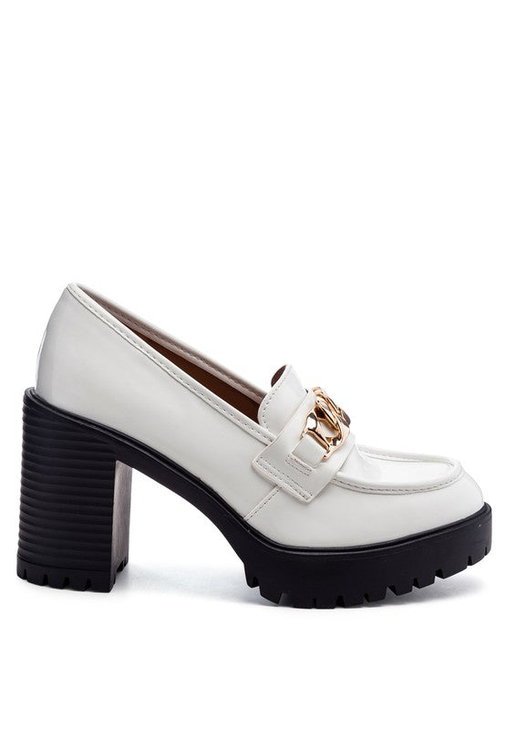 Block Heeled Chunky Loafers