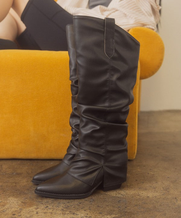 Slit Fold Over Boots