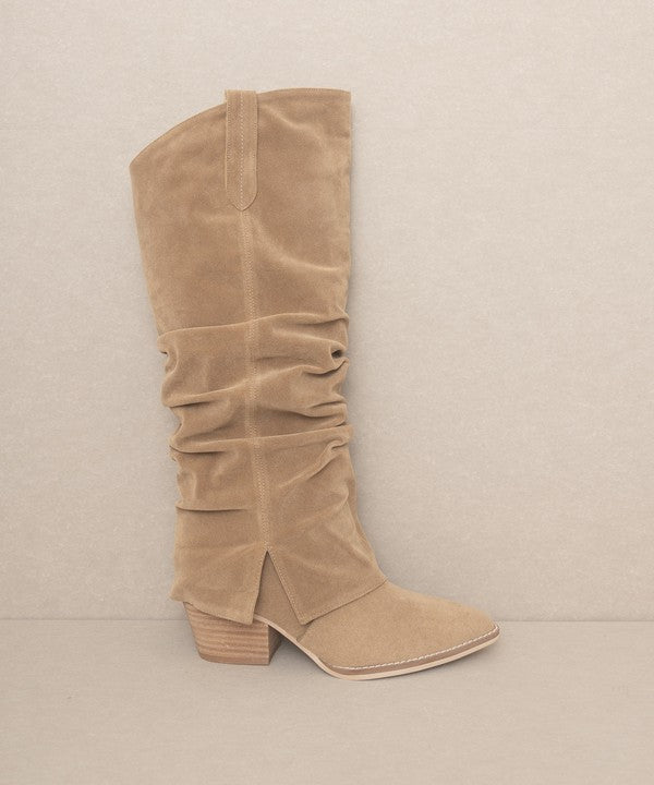 Slit Fold Over Boots