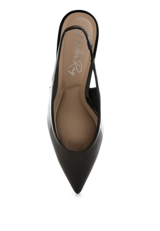 Kitten Heel Slingback Sandals
