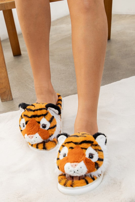 Tiger - Fuzzy Slippers
