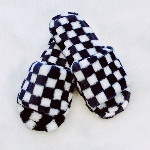 Checker Cozy Slippers