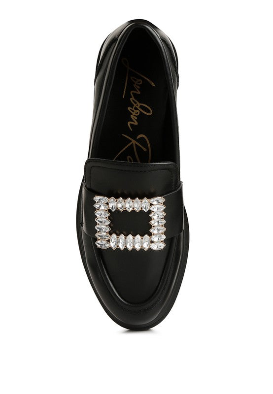 Buckle Embellishment Loafers