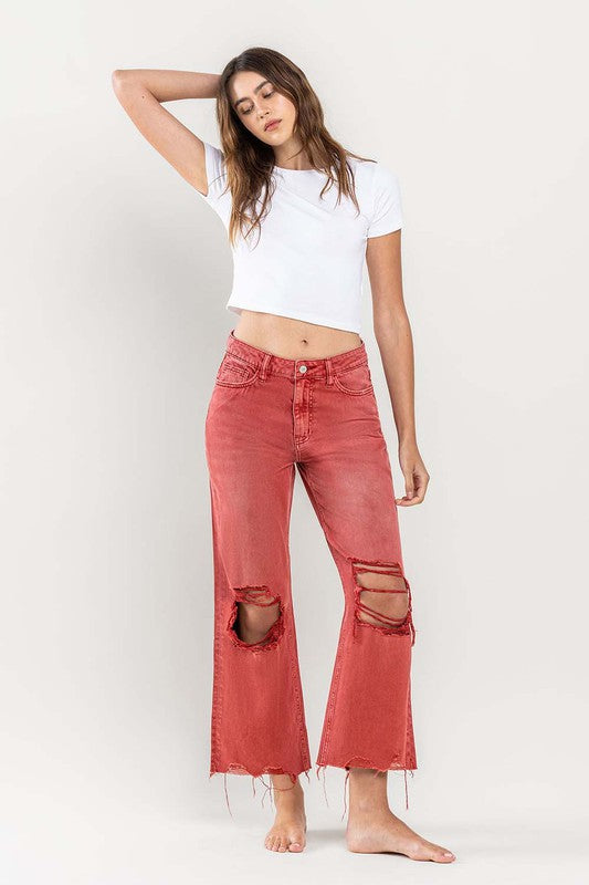 90's Vintage-like Cropped Flare Jeans