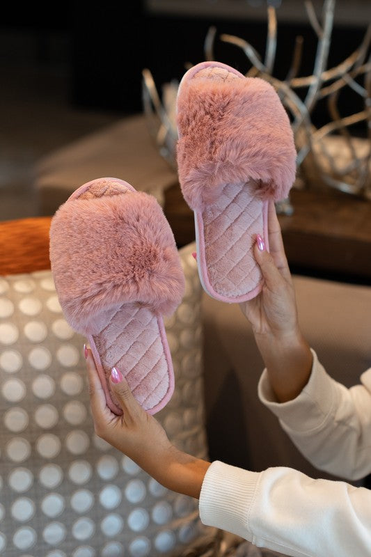 Solid Plush Slippers