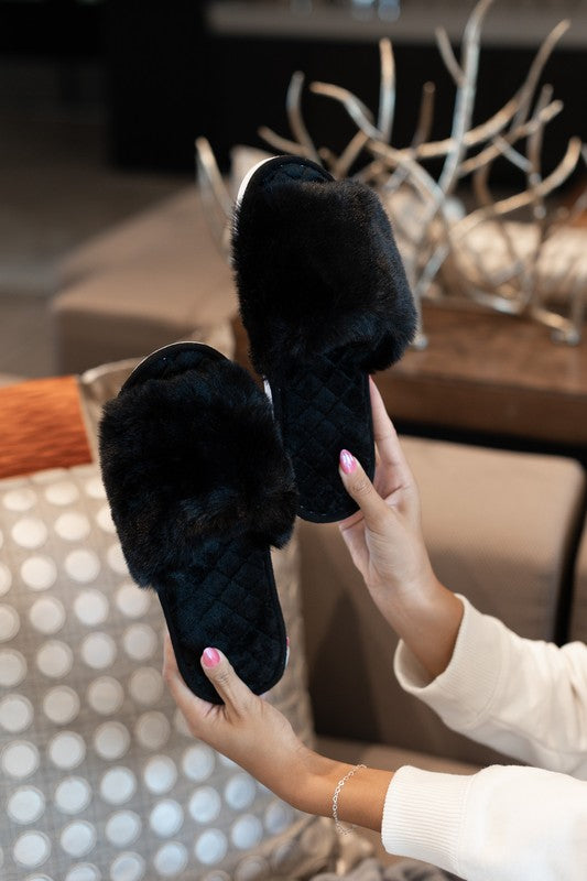 Solid Plush Slippers