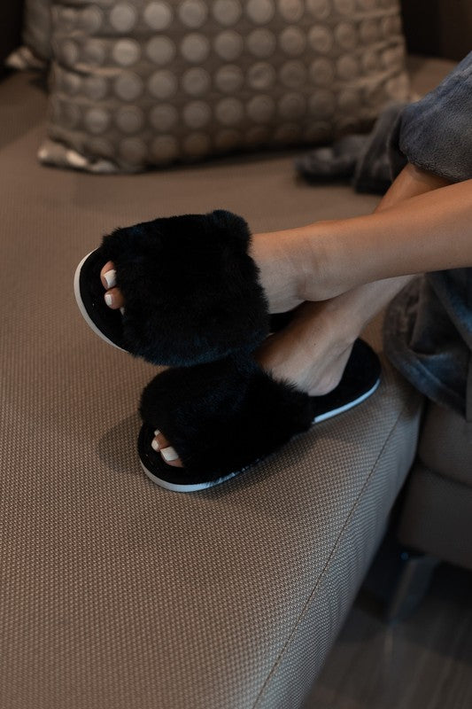 Solid Plush Slippers