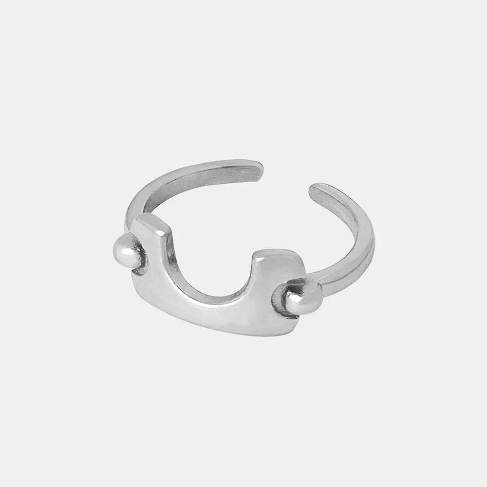 18K Gold-Plated Irregular Open Ring - alternate ring view