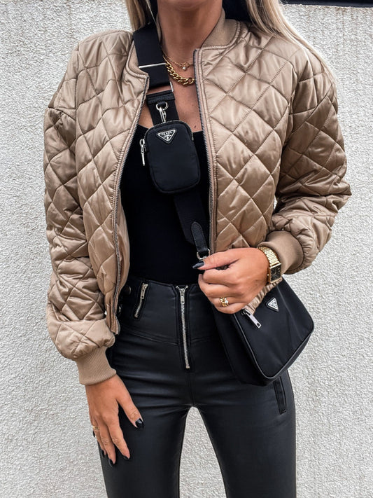 Classic Quilted Bomber Jacket