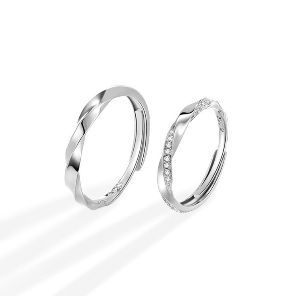 Sterling Silver Zircon Ring - alternate ring view