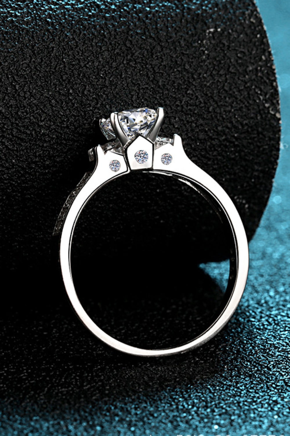 Lucky Charm Moissanite Rhodium-Plated Ring in Silver - women's ring
