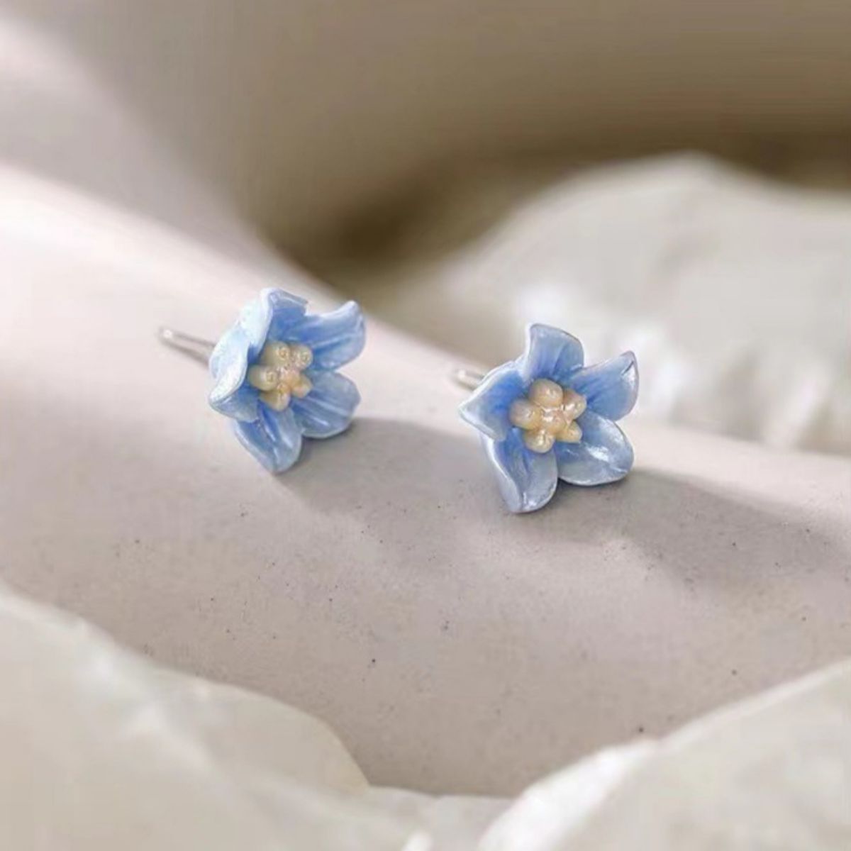 Floral Stud Earrings - alternate earring view