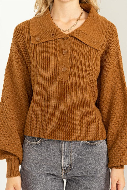 Wide Collar Sweater