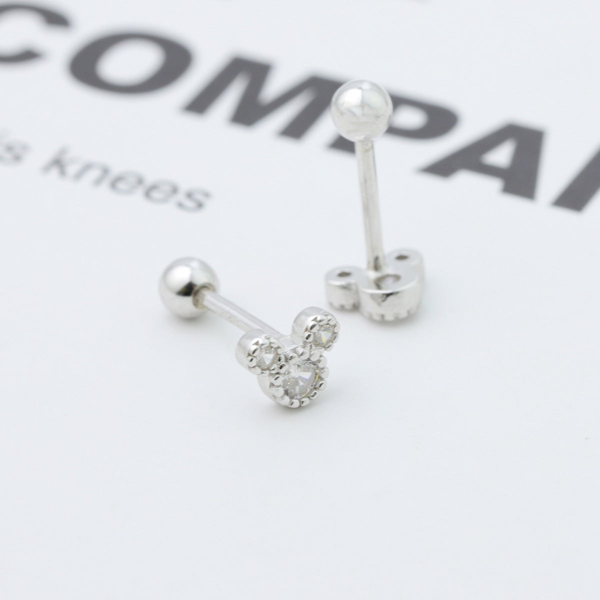 Mickey Mouse Stud Earrings - alternate earring view