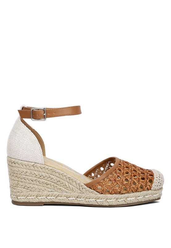 Woven Espadrille Wedge Sandals