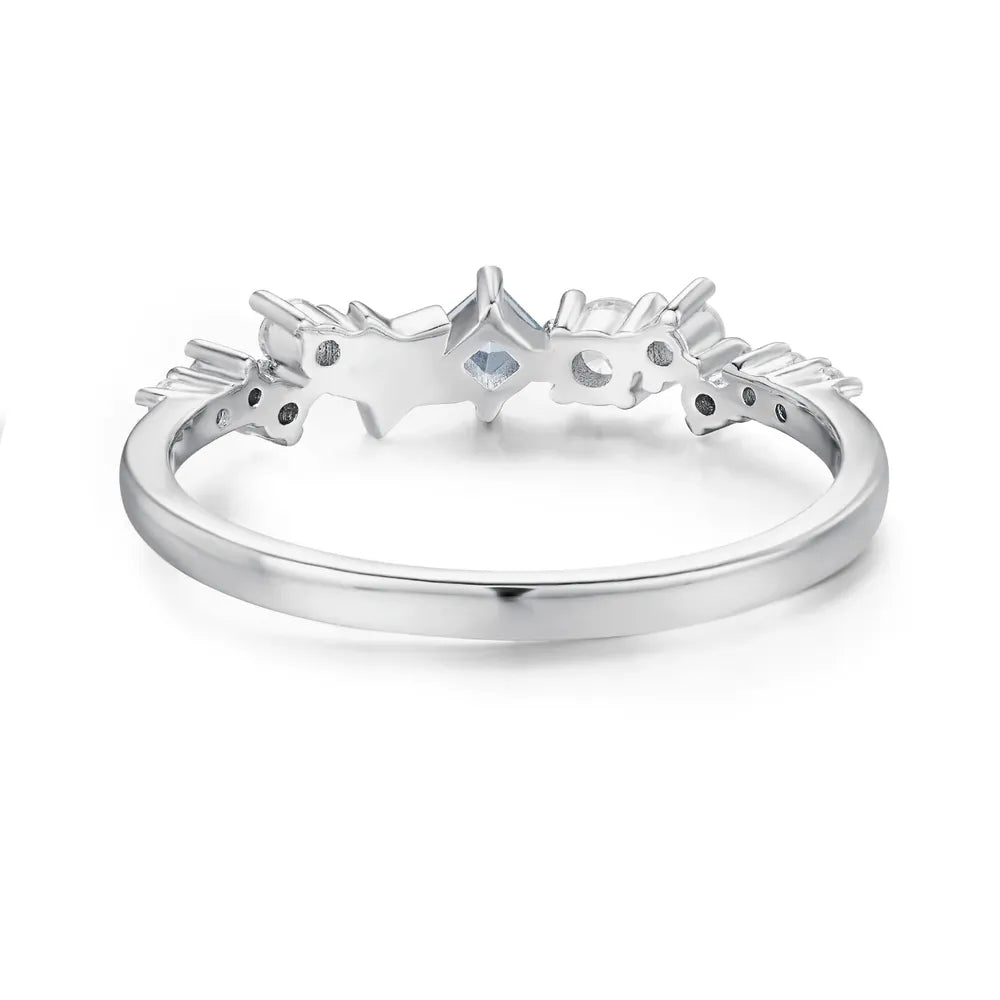 Star Inlaid Zircon Ring - alternate ring view
