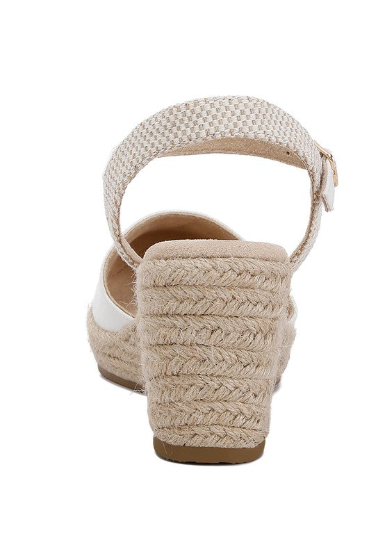 Micro Suede Espadrille Wedges