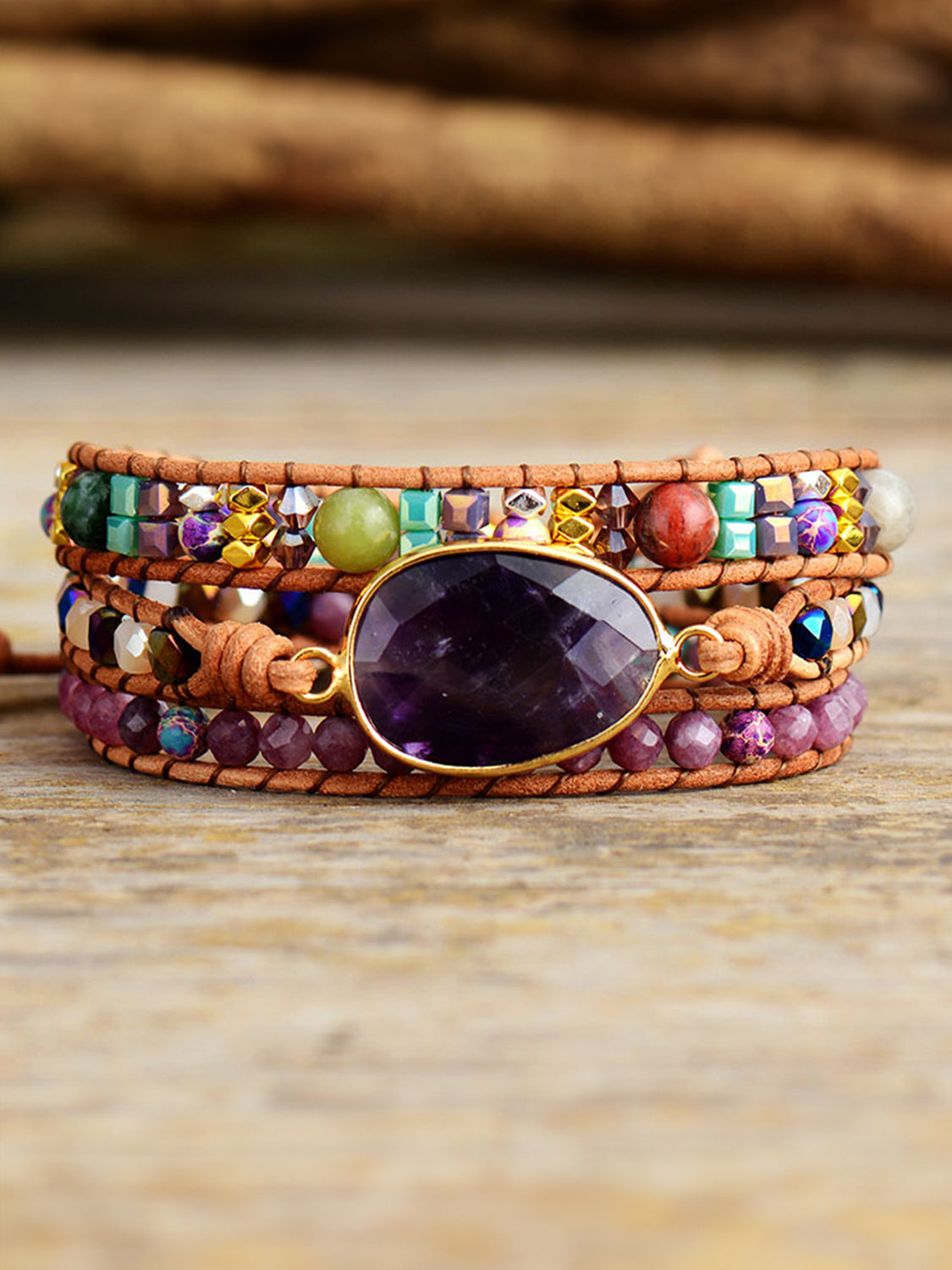 Triple-Layer Amethyst Bracelet - alternate jewelry view