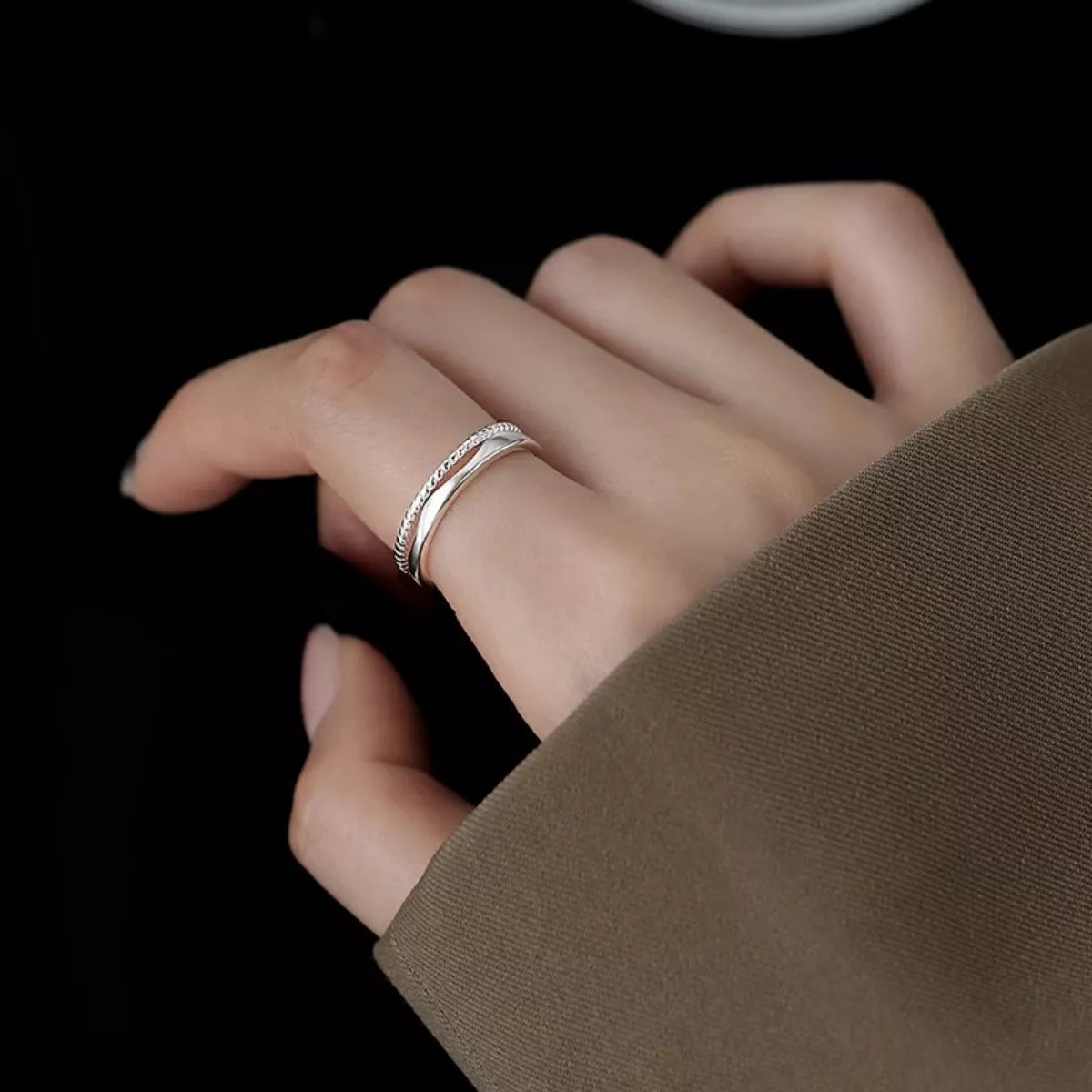 Sterling Silver Open Ring - alternate ring view