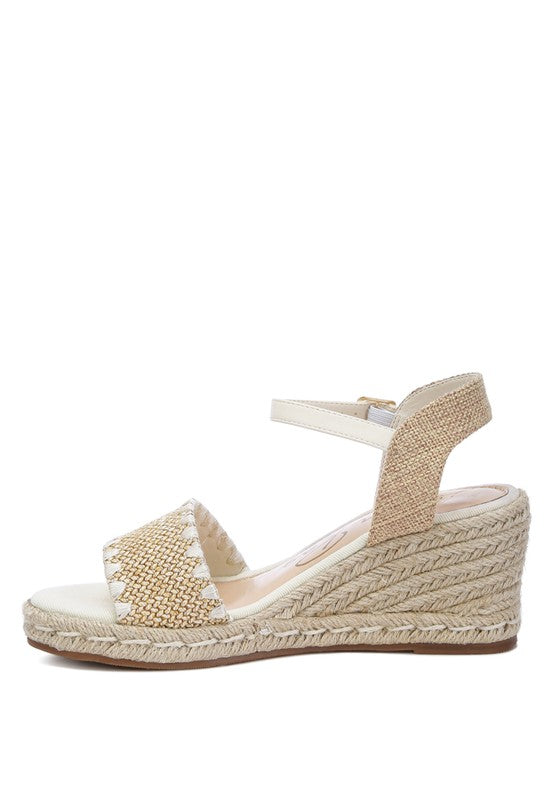 Raffia Wedge Espadrilles Sandals