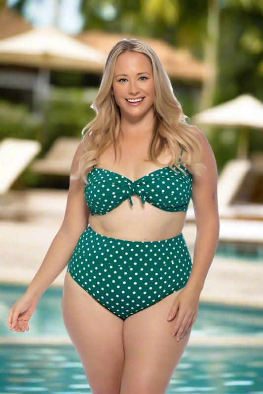 Polka Dot Print Bikini Set