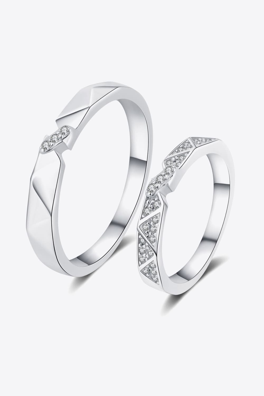 Moissanite Minimalist Rhodium-Plated Ring in Men - women's ring