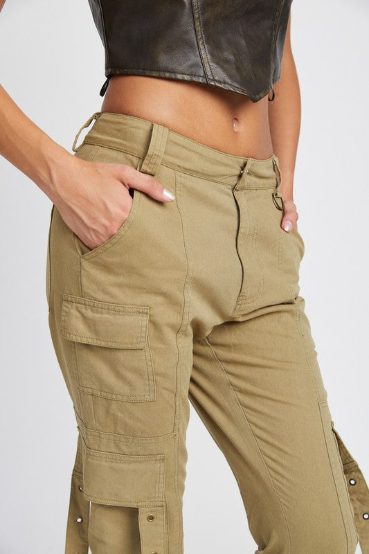 Cargo Flared Pants