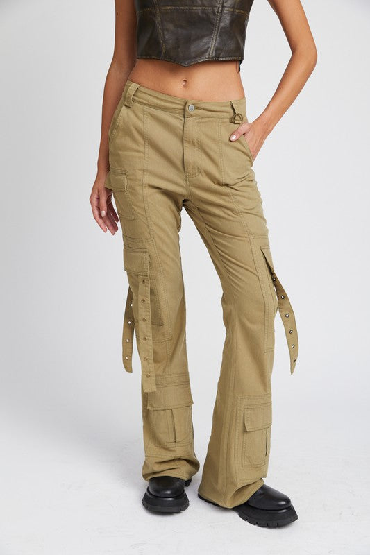 Cargo Flared Pants
