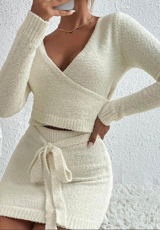 Sherpa Sweater Skirt Set