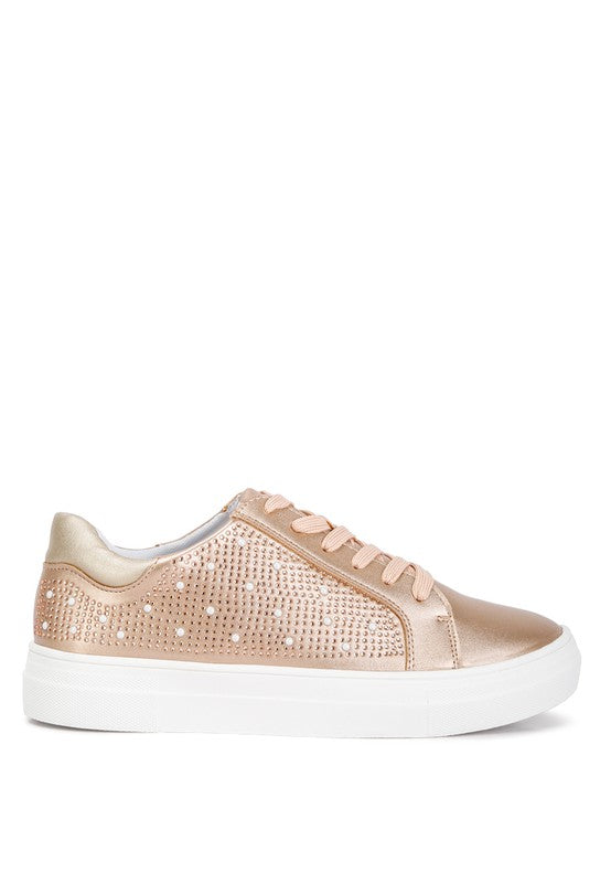 Metallic Embellished Sneakers