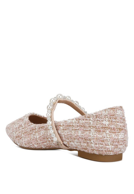 Tweed Mary Jane Flats