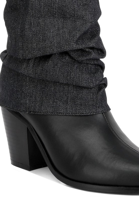 Denim Sleeve Boots