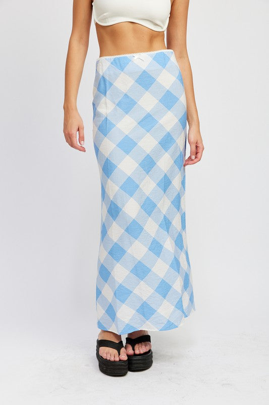 Checkered Maxi Skirt