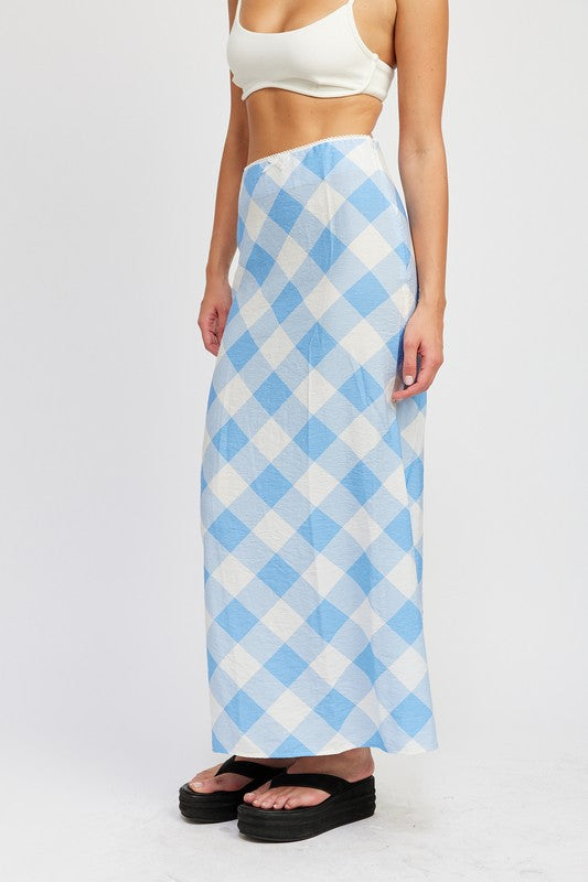 Checkered Maxi Skirt