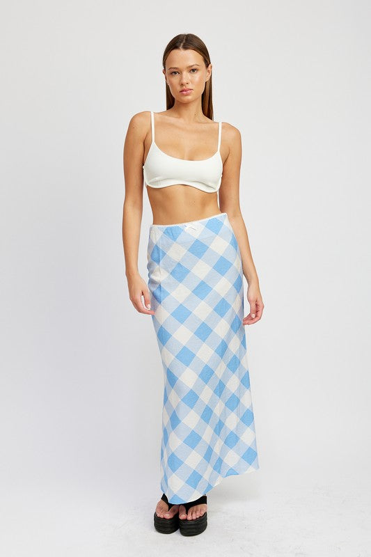 Checkered Maxi Skirt