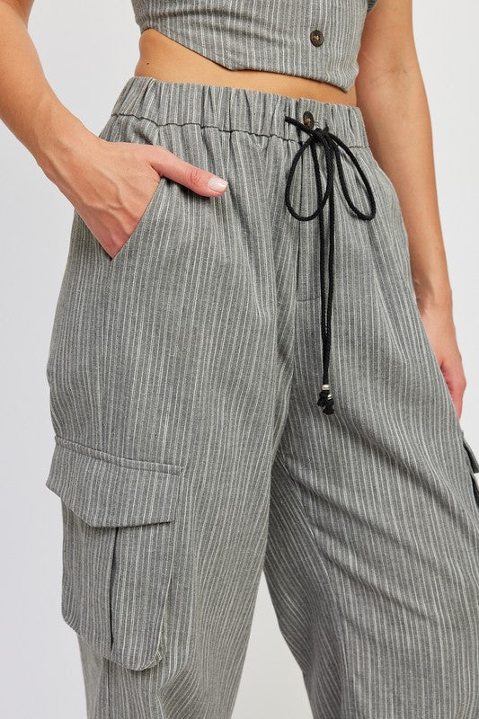 Drawstring Cargo Pants