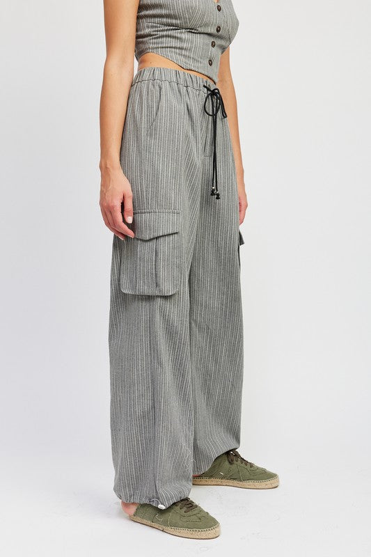 Drawstring Cargo Pants