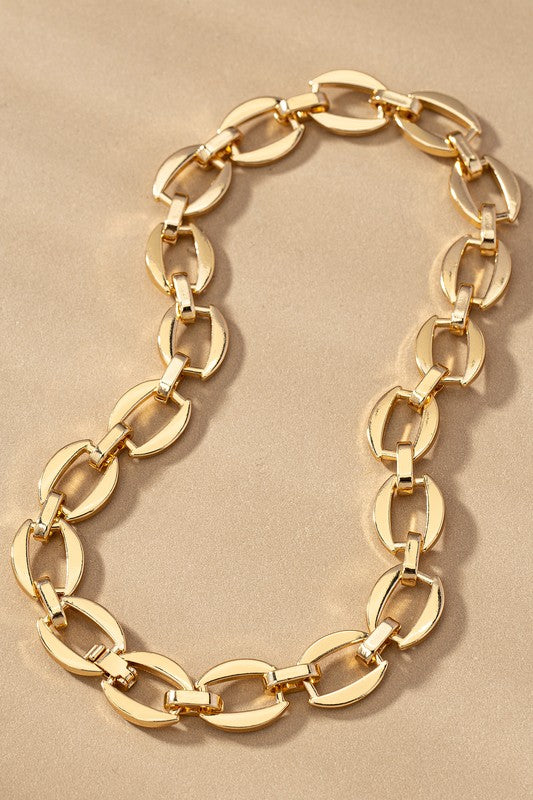 Brass Chunky Necklace