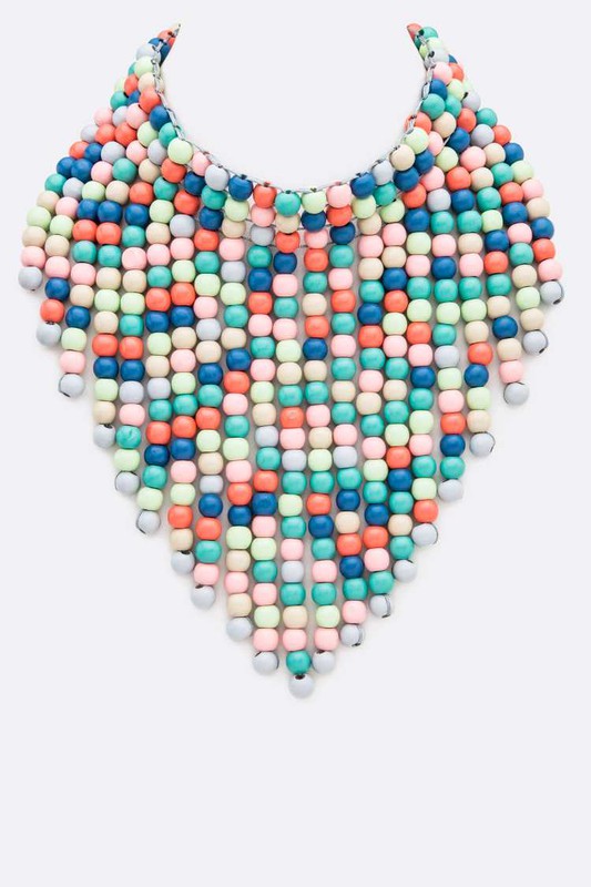Wood Bib Necklace