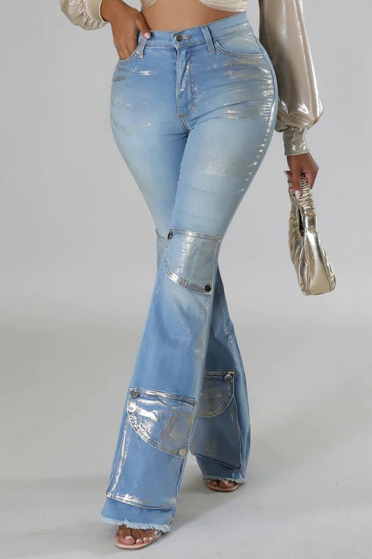 Cargo Silver Foil Jeans