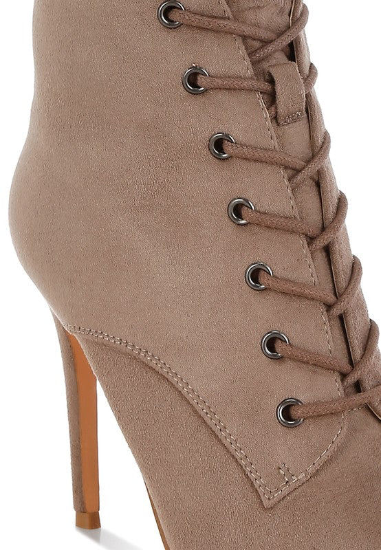 Lace Up Stiletto Boots