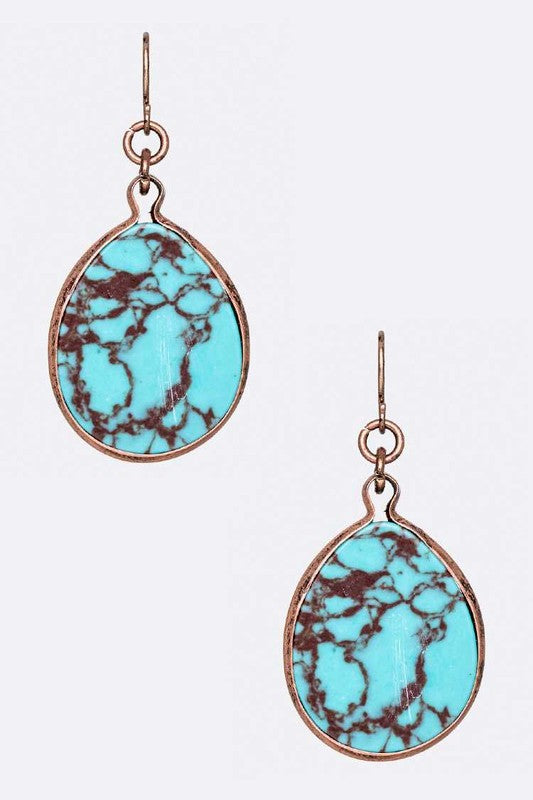 Oval Western Dangle Earrings