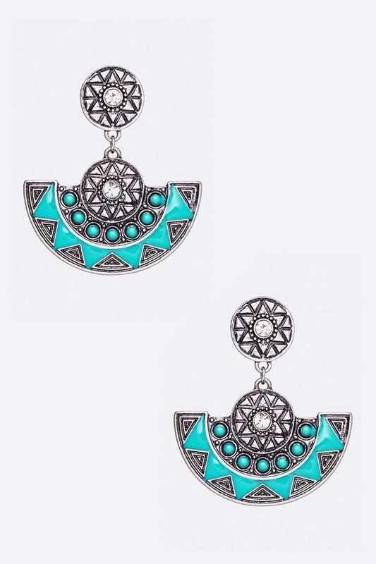 Western Fan Drop Earrings
