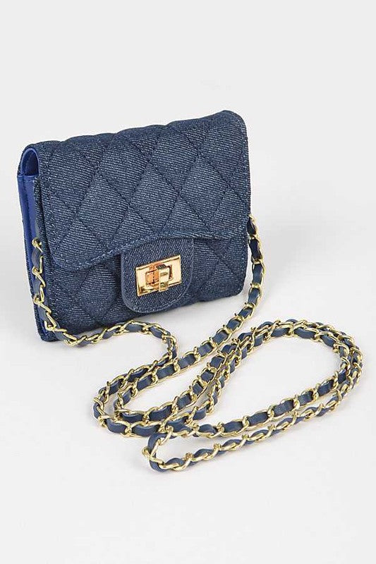 Quilted Denim Wallet