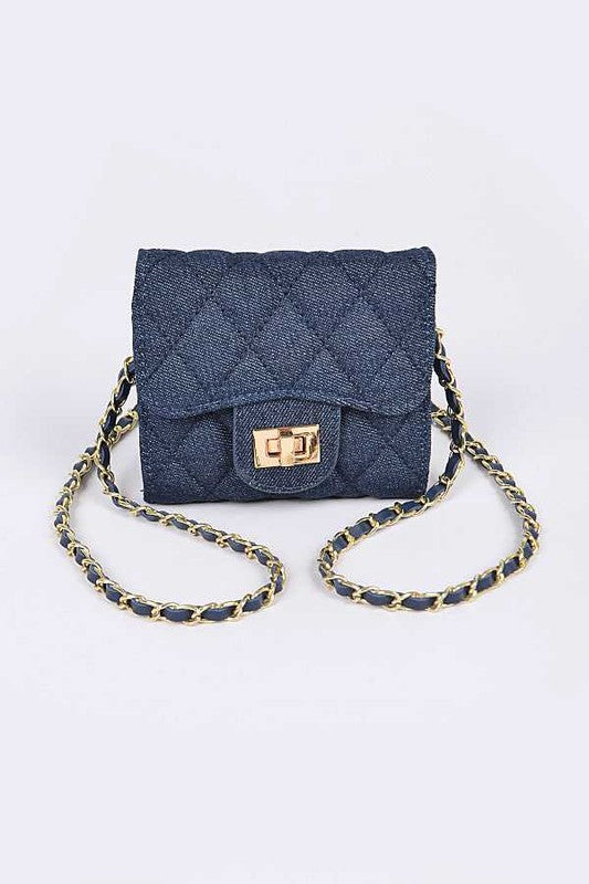 Quilted Denim Wallet