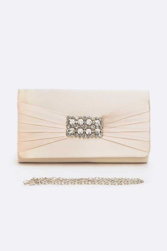 Satin Pleated Clutch